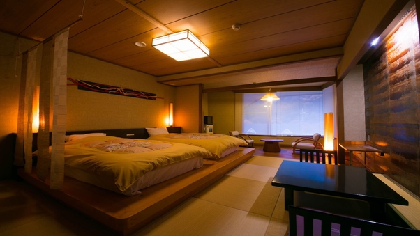 ■和室ツイン客室（10畳／3階）■〜小上がりベッドタイプ〜 